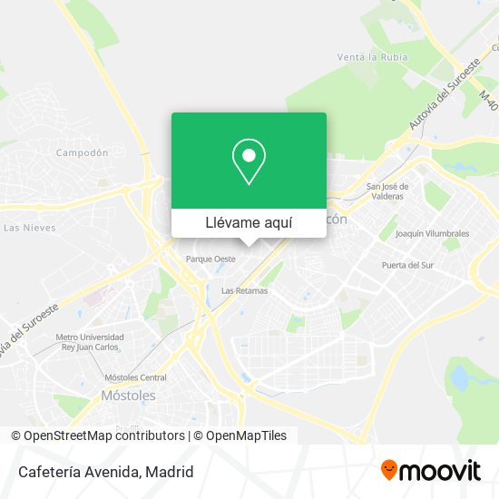 Mapa Cafetería Avenida