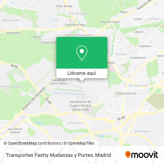 Mapa Transportes Fastty Mudanzas y Portes