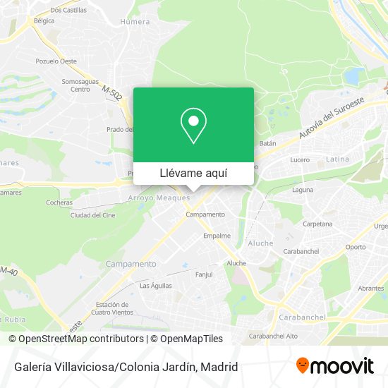 Mapa Galería Villaviciosa / Colonia Jardín