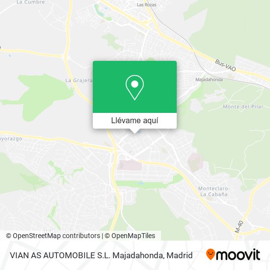 Mapa VIAN AS AUTOMOBILE S.L. Majadahonda