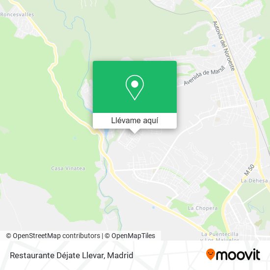 Mapa Restaurante Déjate Llevar