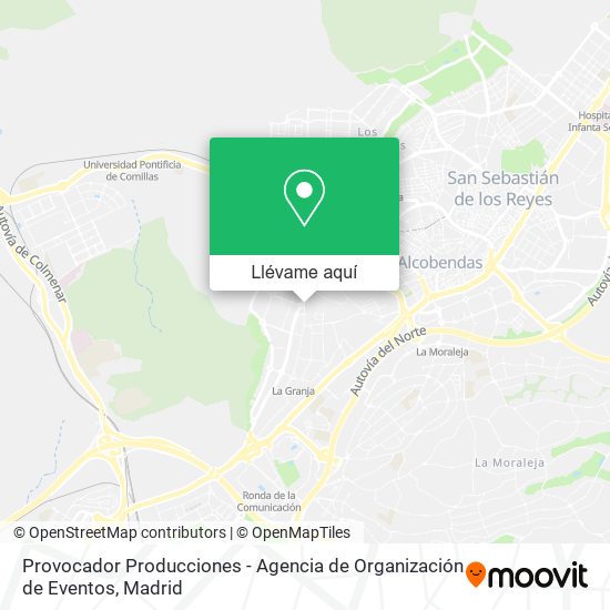 Mapa Provocador Producciones - Agencia de Organización de Eventos