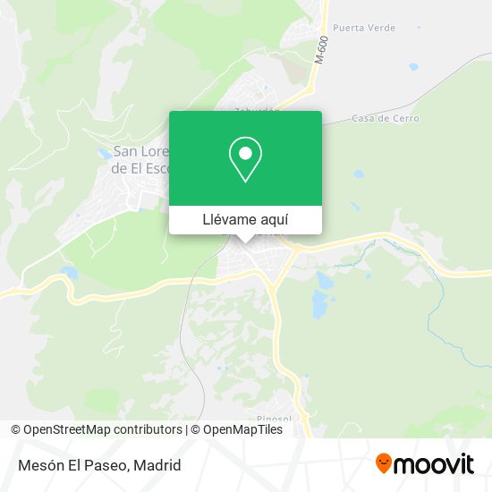 Mapa Mesón El Paseo