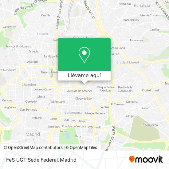 Mapa FeS-UGT Sede Federal