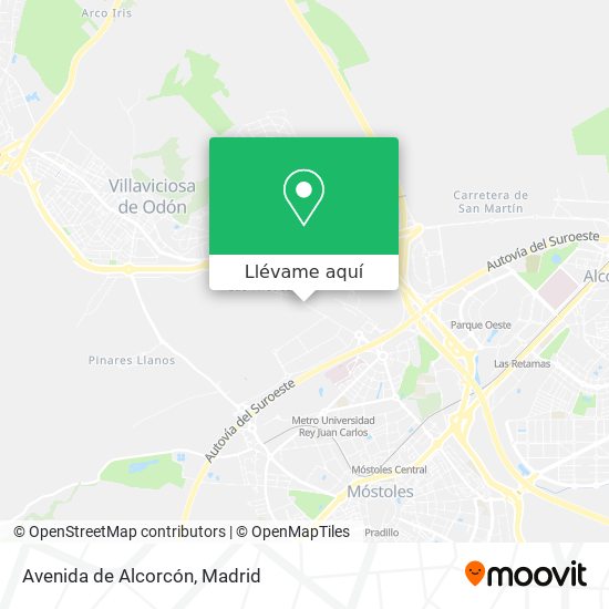 Mapa Avenida de Alcorcón