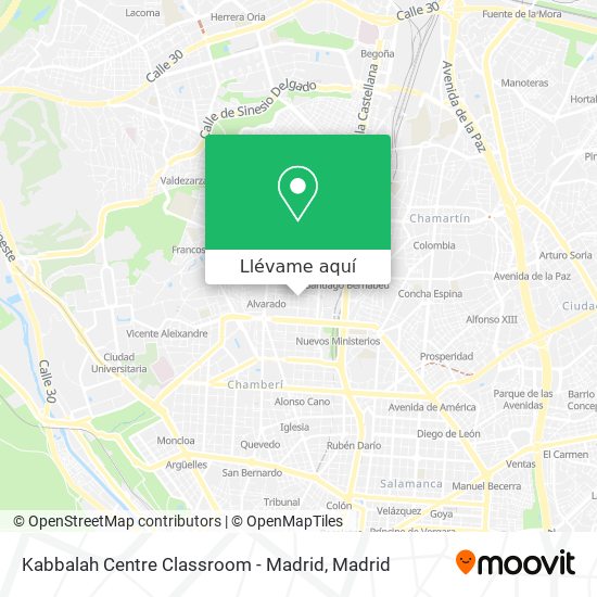 Mapa Kabbalah Centre Classroom - Madrid