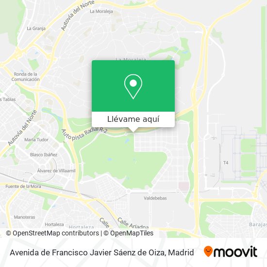Mapa Avenida de Francisco Javier Sáenz de Oiza