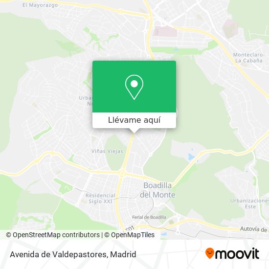 Mapa Avenida de Valdepastores