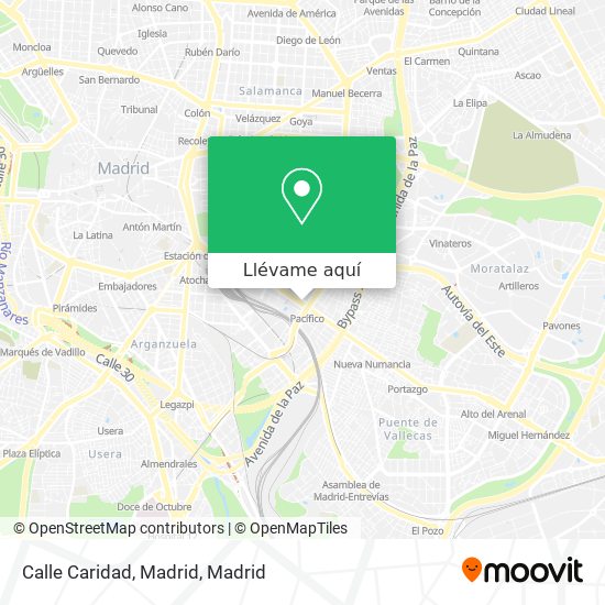 Mapa Calle Caridad, Madrid