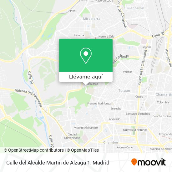 Mapa Calle del Alcalde Martín de Alzaga 1