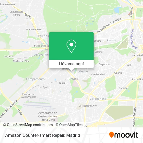 Mapa Amazon Counter-smart Repair
