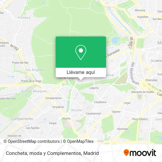 Mapa Concheta, moda y Complementos