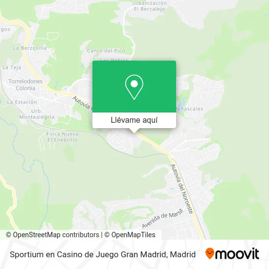 Mapa Sportium en Casino de Juego Gran Madrid