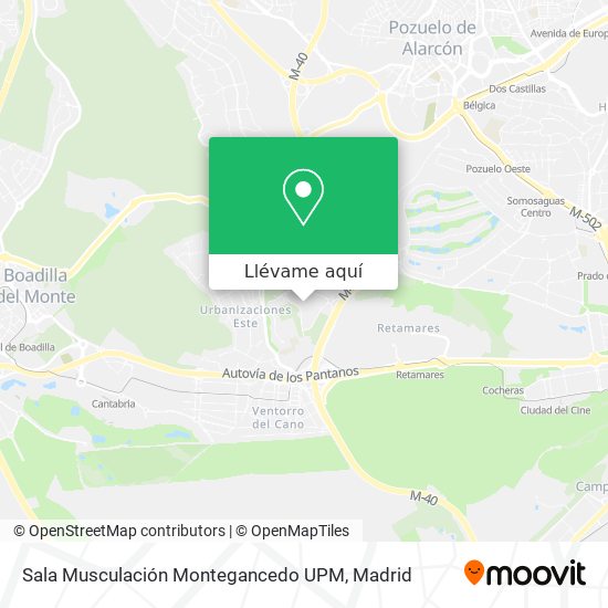 Mapa Sala Musculación Montegancedo UPM