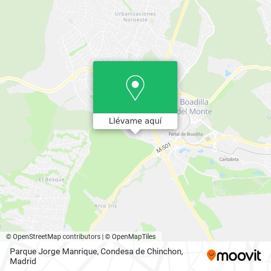Mapa Parque Jorge Manrique, Condesa de Chinchon
