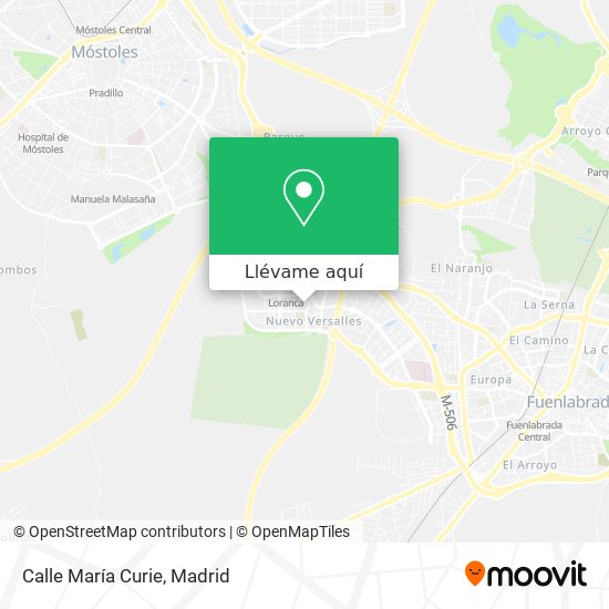 Mapa Calle María Curie
