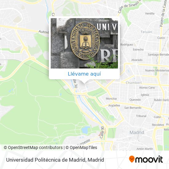 Mapa Universidad Politécnica de Madrid