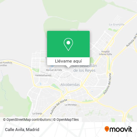 ¿Cómo llegar a Calle Avila en San Sebastián De Los Reyes en Metro, Autobús o Tren?