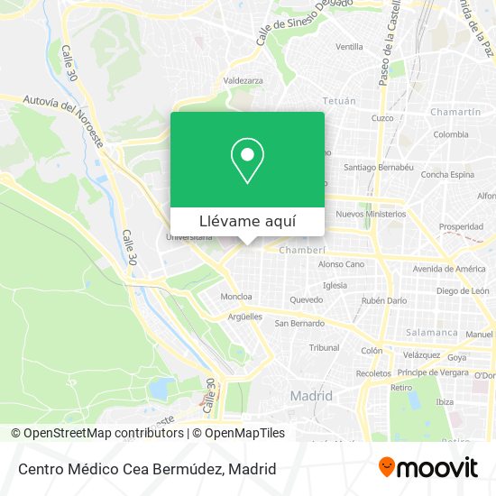 Mapa Centro Médico Cea Bermúdez