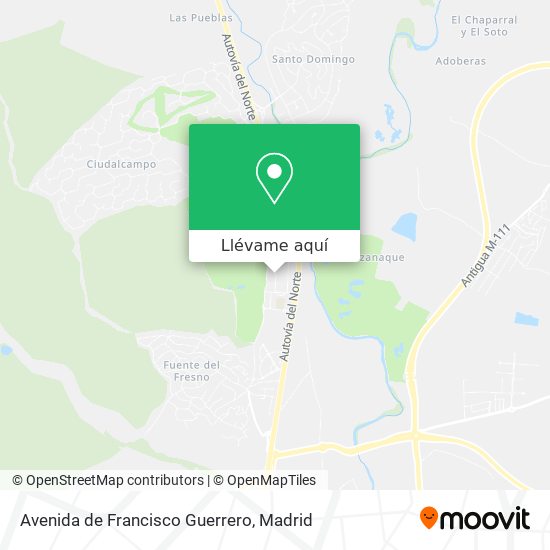 Mapa Avenida de Francisco Guerrero