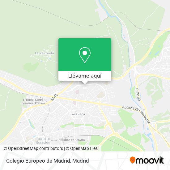 Mapa Colegio Europeo de Madrid