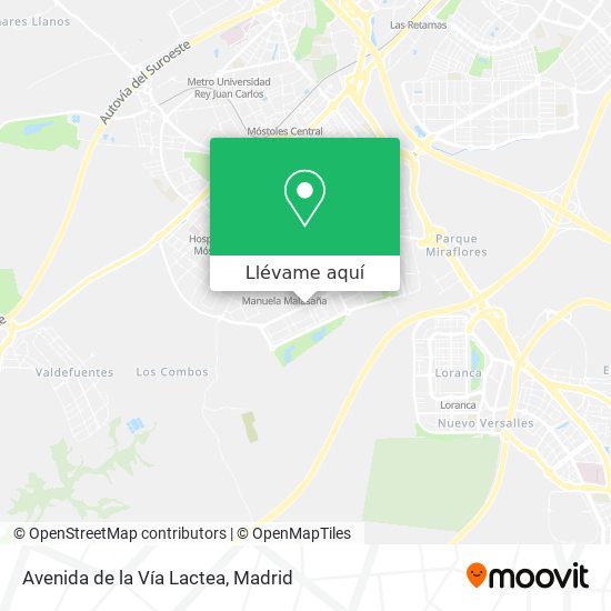 Mapa Avenida de la Vía Lactea