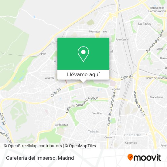 Mapa Cafetería del Imserso