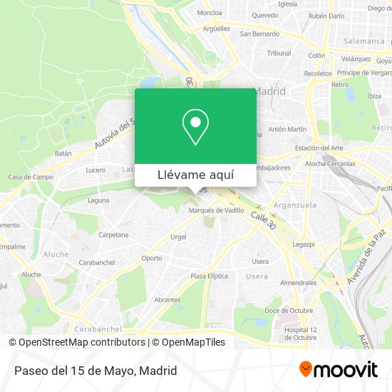 Mapa Paseo del 15 de Mayo