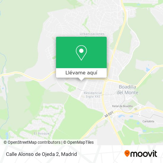 Mapa Calle Alonso de Ojeda 2