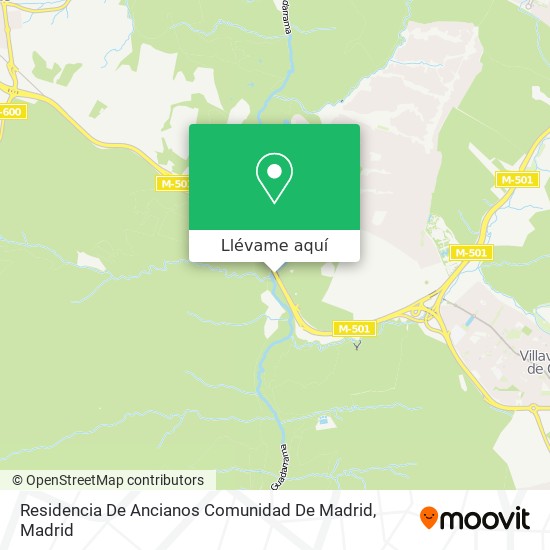 Mapa Residencia De Ancianos Comunidad De Madrid