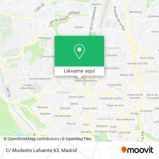 Mapa C/ Modesto Lafuente 63