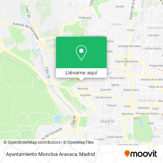 Mapa Ayuntamiento Moncloa Aravaca