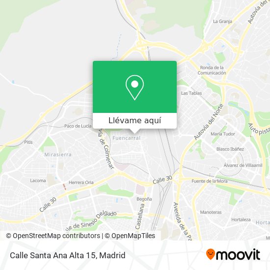 Mapa Calle Santa Ana Alta 15