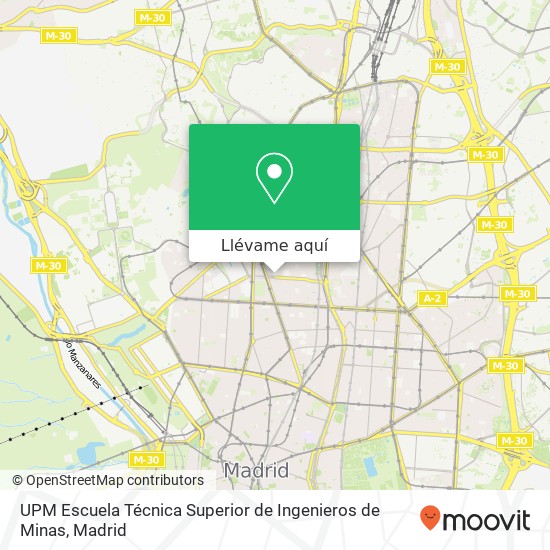 Mapa UPM Escuela Técnica Superior de Ingenieros de Minas