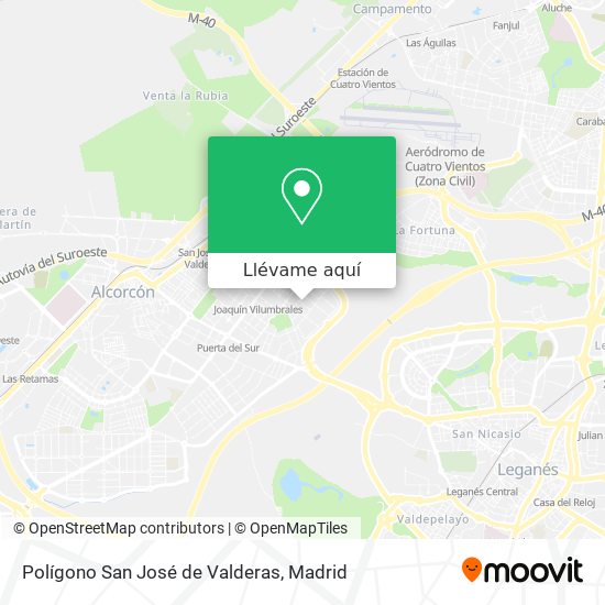 Mapa Polígono San José de Valderas