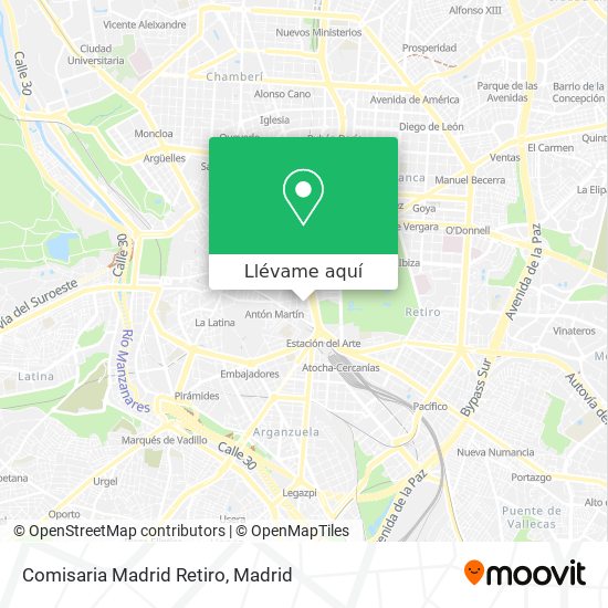 Mapa Comisaria Madrid Retiro