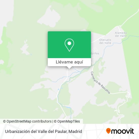 Mapa Urbanización del Valle del Paular