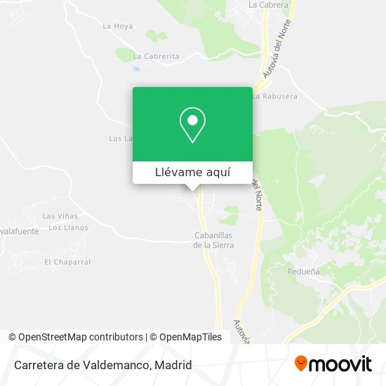 Mapa Carretera de Valdemanco