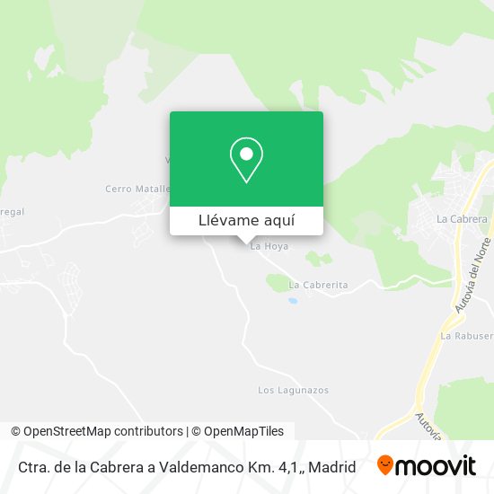 Mapa Ctra. de la Cabrera a Valdemanco Km. 4,1,