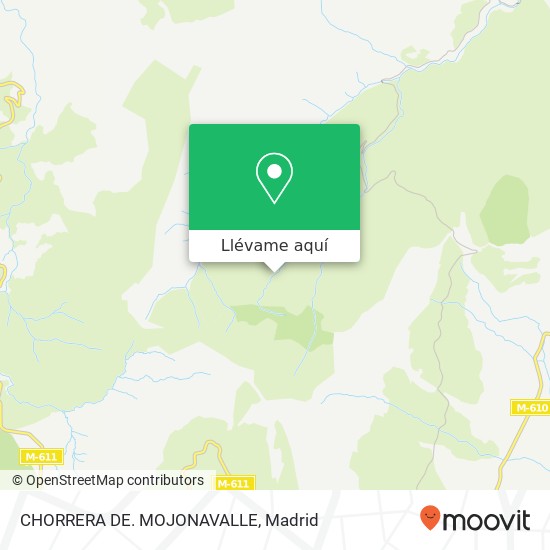 Mapa CHORRERA DE. MOJONAVALLE