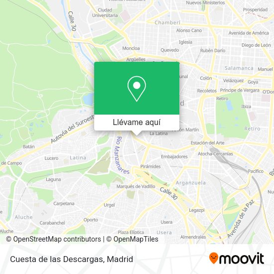 Mapa Cuesta de las Descargas