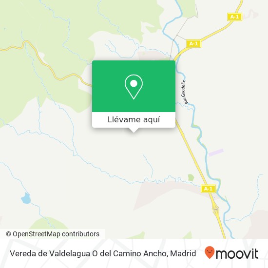 Mapa Vereda de Valdelagua O del Camino Ancho