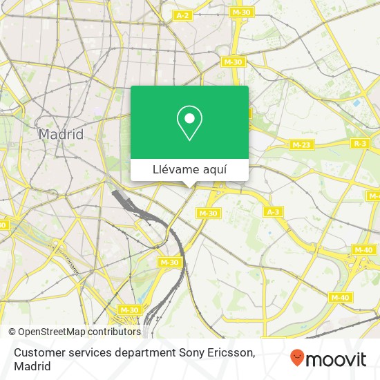 Mapa Customer services department Sony Ericsson