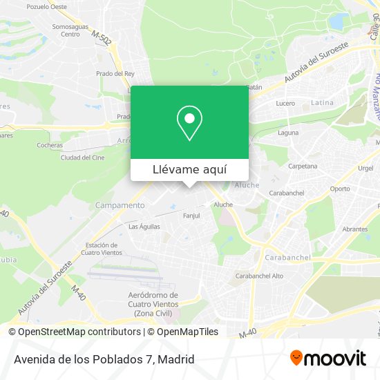 Mapa Avenida de los Poblados 7