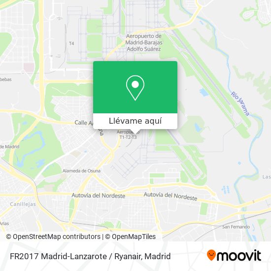 Mapa FR2017 Madrid-Lanzarote / Ryanair