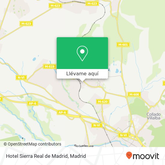 Mapa Hotel Sierra Real de Madrid