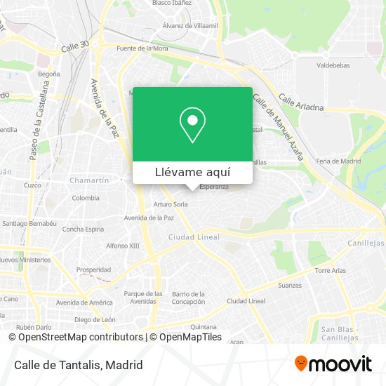 Mapa Calle de Tantalis