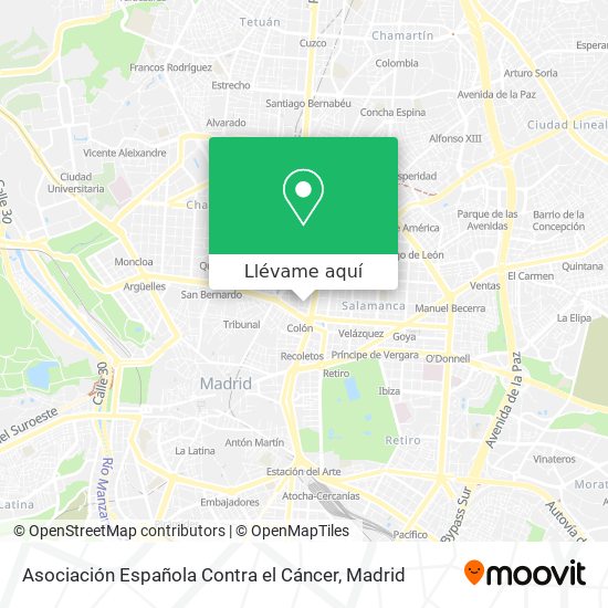 Mapa Asociación Española Contra el Cáncer