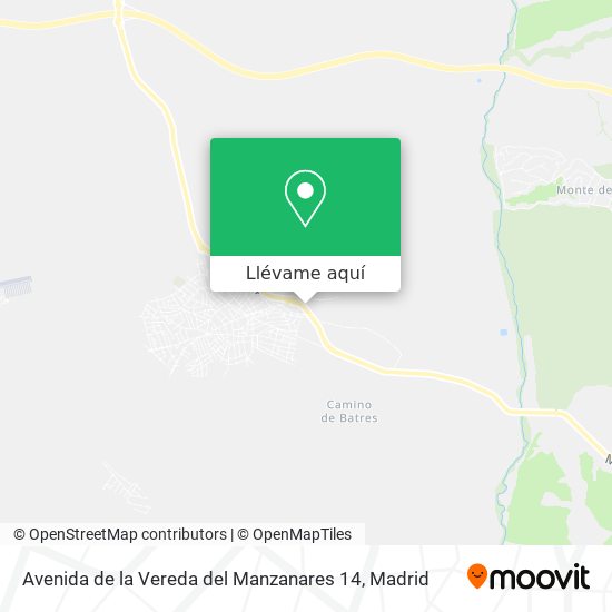 Mapa Avenida de la Vereda del Manzanares 14