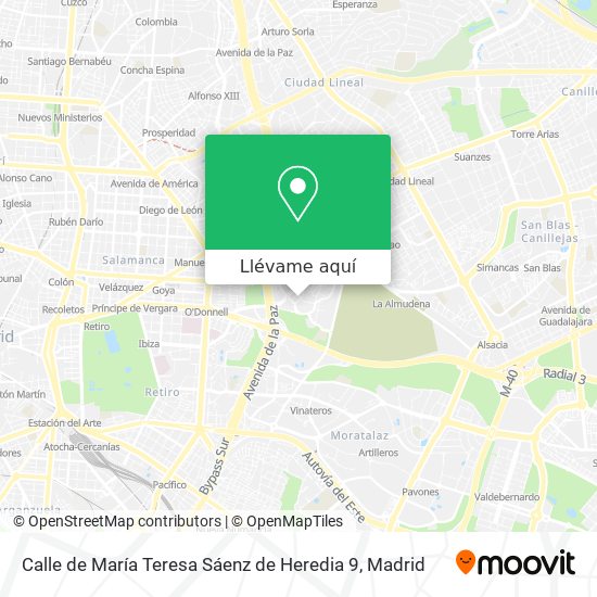 Mapa Calle de María Teresa Sáenz de Heredia 9